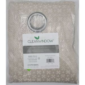 Clean Window Textured Weave Anti-Dust Blackout Grommet Window Curtain Panel